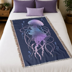 Ätherische violettblaue Qualle Decke
