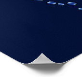 Ätherische violette Blaue Qualle Poster (Ecke)