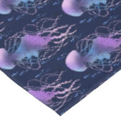 Ätherische violette Blaue Qualle Tischdecke (Schrägansicht)