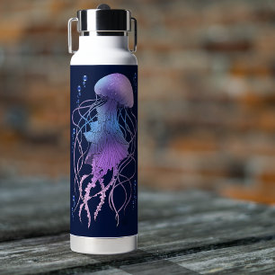 Ätherische violette Blaue Qualle Trinkflasche