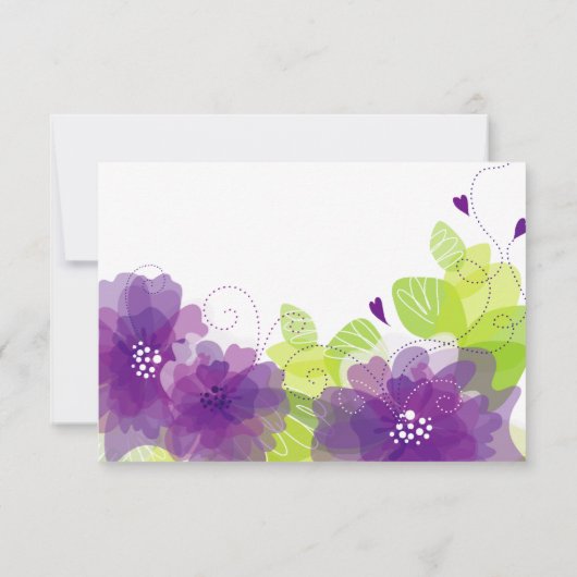Ätherische violette Blumen Blumenzehen RSVP (Rückseite)