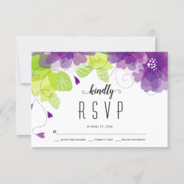 Ätherische violette Blumen Blumenzehen RSVP Karte