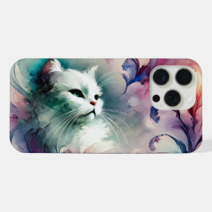 Ätherische Wasserfarben-Katze iPhone 15 Pro Max Hülle