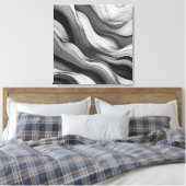 Ätherische Wellen: Ein Tanz aus Licht und Schatten Leinwanddruck (Insitu (Schlafzimmer))