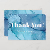 Ätherische Wellen-Hochzeit danken Ihnen kardiert Dankeskarte (Vorne/Hinten)