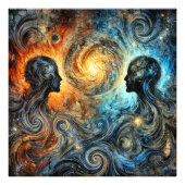 Ätherische Wirbel und Silhouetten Fotodruck (Vorne)