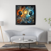 Ätherische Wirbel und Silhouetten