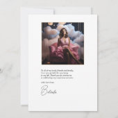 Ätherische Wolke 9 Wasserfarben-Foto Dankeskarte (Rückseite)