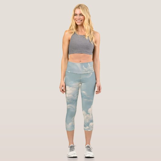 Ätherische Wolken Capri Leggings (Vorderseite)