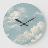 Ätherische Wolken Große Wanduhr (Vorderseite)