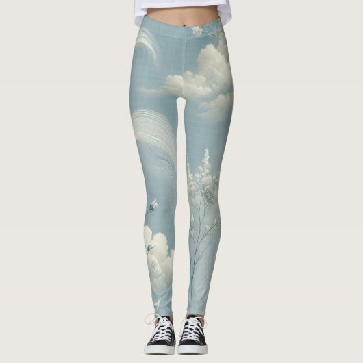 Ätherische Wolken Leggings (Vorderseite)