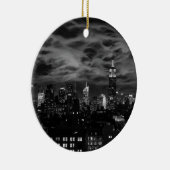 Ätherische Wolken: NYC Skyline, Empire State Bldg  Keramik Ornament (Rechts)