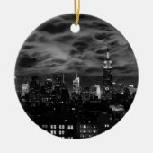 Ätherische Wolken: NYC Skyline, Empire State Bldg  Keramik Ornament (Vorne)