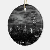 Ätherische Wolken: NYC Skyline, Empire State Bldg  Keramik Ornament (Links)