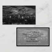 Ätherische Wolken: NYC Skyline, ESB Black and Whit Visitenkarte (Vorne/Hinten)