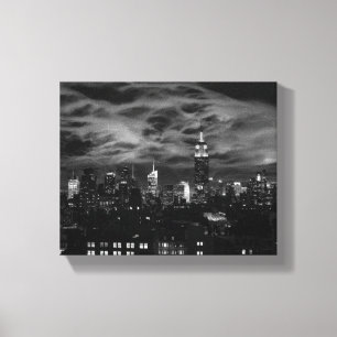 Ätherische Wolken: NYC Skyline, Reich-Staat Gbd B Leinwanddruck