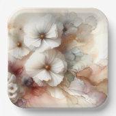 Ätherischer Abstrakter Blumenkosmos Pappteller (Vorderseite)