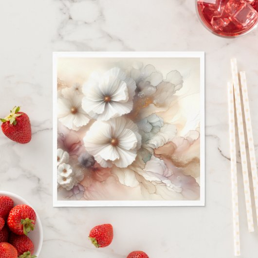 Ätherischer Abstrakter Blumenkosmos Serviette (Beispiel)