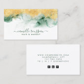 Ätherischer Abstrakter Glitzer Visitenkarte (Vorne/Hinten)