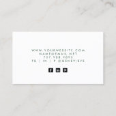 Ätherischer Abstrakter Glitzer Visitenkarte (Rückseite)