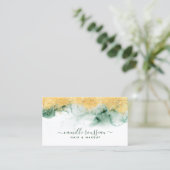 Ätherischer Abstrakter Glitzer Visitenkarte (Stehend Vorderseite)