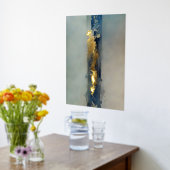 Ätherischer, abstrakter, goldblauer Sand Foliendrucke (Ablage(Küche))