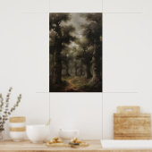 Ätherischer, alter Wald Kunst Druck, Düster Poster (Küche)