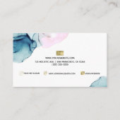 Ätherischer Aquamariner und rosafarbener Glamour M Visitenkarte (Rückseite)