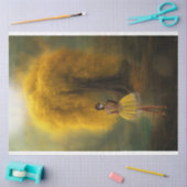 Ätherischer Baum, Ballerina stehend, lebhaft gelb Seidenpapier (Basteln)