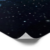 Ätherischer blauer kosmischer Baum des Lebens, leu Poster (Ecke)