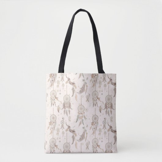Ätherischer Boho-Traumfänger mit Federn und Himmel Tasche (Vorderseite)