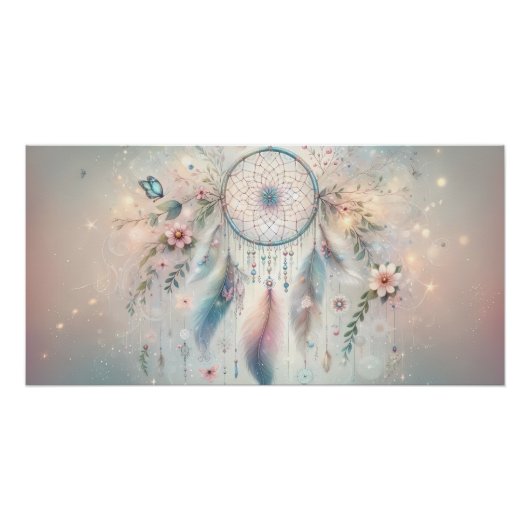 Ätherischer Boho-Traumfänger Poster (Vorderseite)