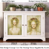 Ätherischer Botanischer Hintergrund FH7 Decoupage Seidenpapier