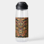 Ätherischer Cyan "Aztec Dream" Wasserflasche Trinkflasche (Rückseite)