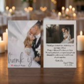 Ätherischer Faux-Vellum-Auflagerdruck in Silber Dankeskarte