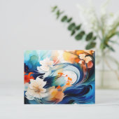 Ätherischer Fluss von Alkohol Tinte Postkarte (Stehend Vorderseite)