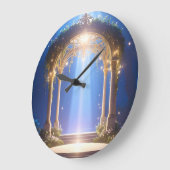 Ätherischer Gateway-Mystical-Forest-Uhr Große Wanduhr (Winkel)