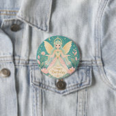 Ätherischer goldflügeliger Feenengel Button (Beispiel)