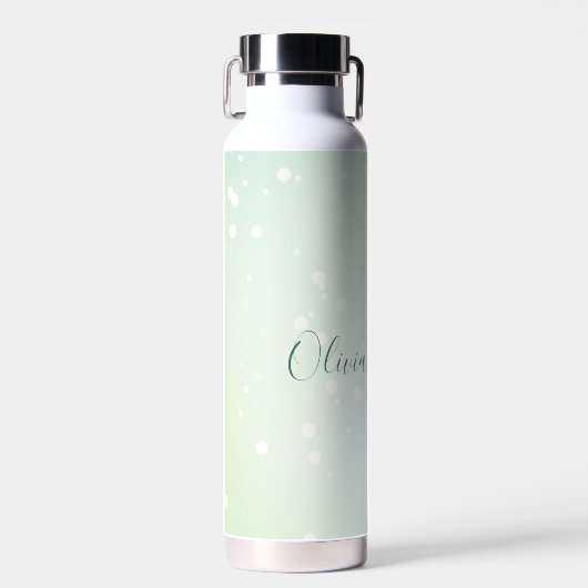 Ätherischer, grüner Galaxy-Stil mit Namen Wireless Trinkflasche (Vorne)