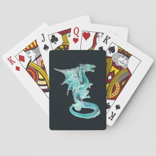 Ätherischer Himmel-Drache Blau Fantasy Gaming Deck Spielkarten (Rückseite)