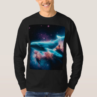 Ätherischer kosmischer Wal im galaktischen Weltrau T-Shirt