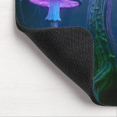 Ätherischer leuchtender biolumineszenter Waldpilz Mousepad (Ecke)