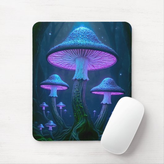 Ätherischer leuchtender biolumineszenter Waldpilz Mousepad (Mit Mouse)