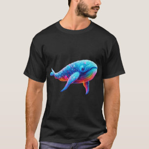 Ätherischer leuchtender Wal – Lebendige Neon-Fanta T-Shirt
