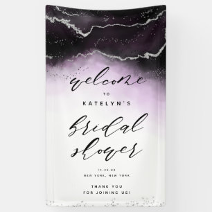 Ätherischer Nebel Ombre Violetter Brautparty-Willk Banner