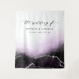Ätherischer Nebel Ombre Violetter Fotobox-Hintergr Wandteppich