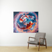 Ätherischer Orbit Fische Wandteppich (Beispiel (Horizontal))