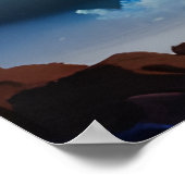 Ätherischer Ozean und untergehende künstliche Inte Poster (Ecke)