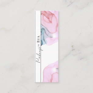 Ätherischer Pink & Teal Glam Beauty Makeup Artist Mini Visitenkarte