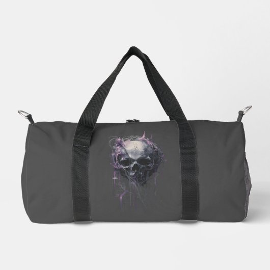 Ätherischer Schädel Abstrakte Grunge Dunkle Kunst Duffle Bag (Vorderseite)